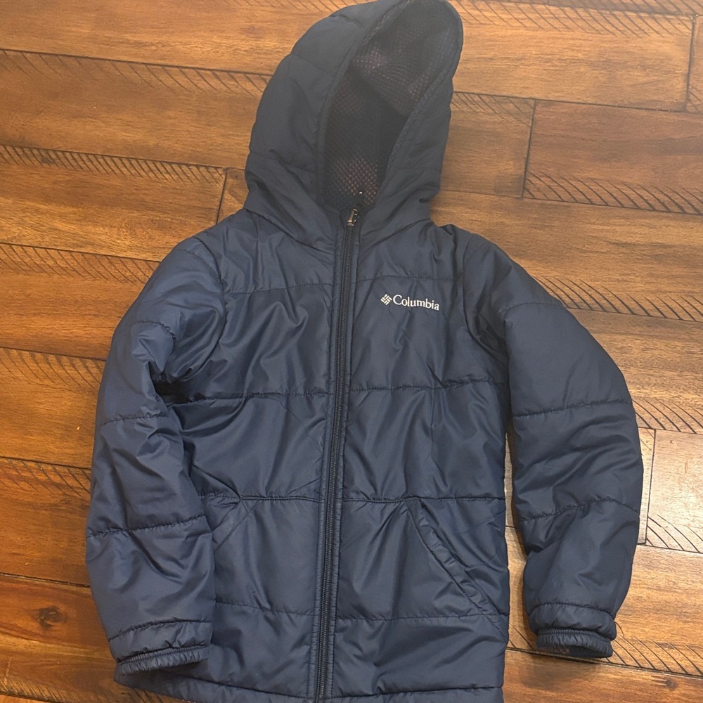 Kids Columbia Dark Blue Quilted Hooded Jacket